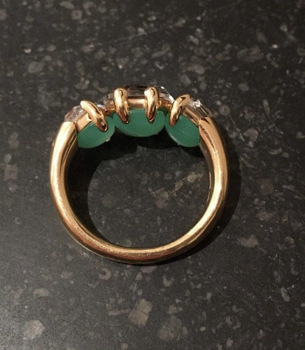 Bague 50.5 Pomellato - Bague Capri en or jaune 18k et chrysoprase 58 Facettes