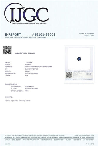 Belle Époque Elegance: Diamond Pendant with Cornflower Blue Sapphires