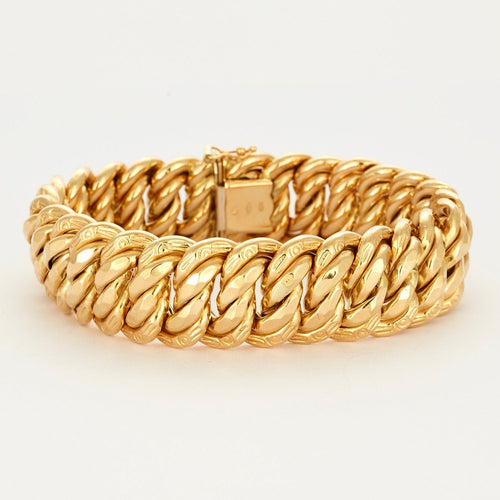 Bracelet Gourmette maille américaine 58 Facettes LP721