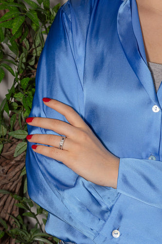 Bague 56 Bague Or blanc Diamant 58 Facettes 3904624CN