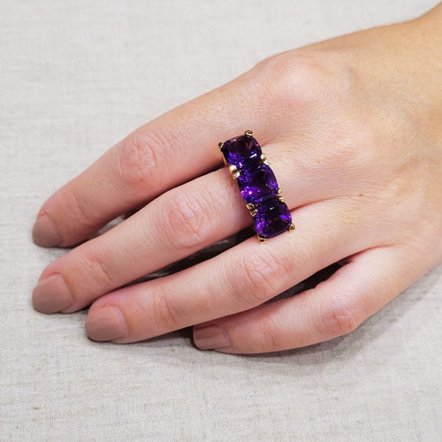 Bague 52 Bague améthyste et or rose 58 Facettes S307