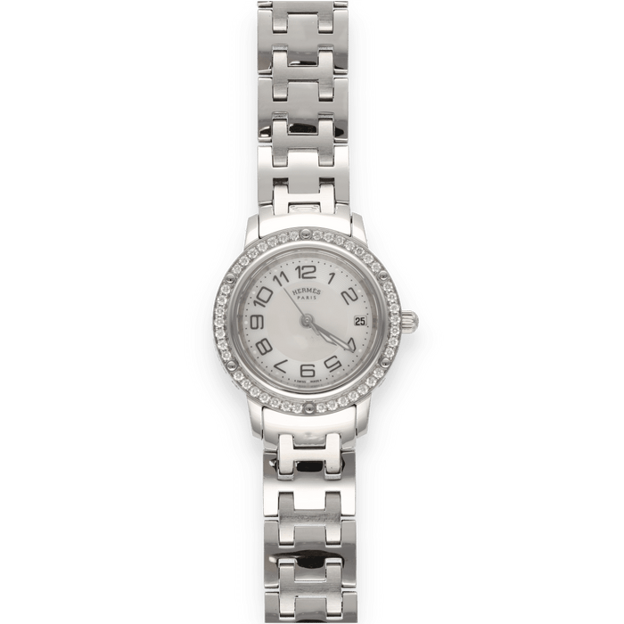 Montre HERMES - Montre Cap Cod petit modèle Dame Acier Diamants 58 Facettes