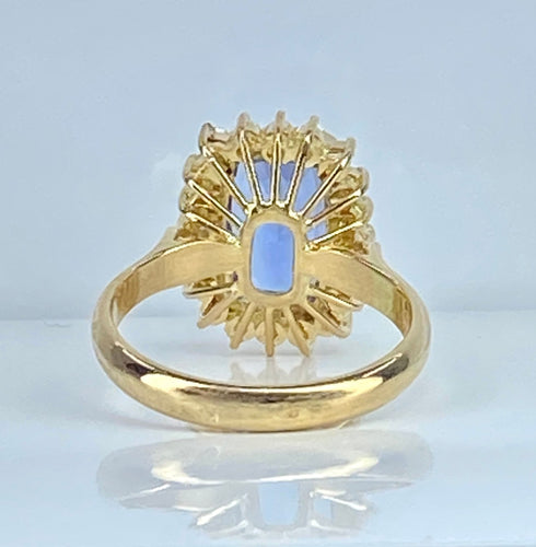 Bague 53 Bague tanzanite 3,50 carats diamants 58 Facettes AB527