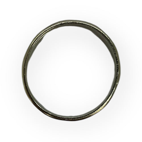 Bague anneau large or blanc