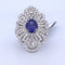 Bague 54 Bague en or blanc avec tanzanite et diamants 58 Facettes