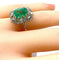 Bague 52 Bague marguerite en or 18 carats, émeraude 3,49 ct et diamants 58 Facettes AB567