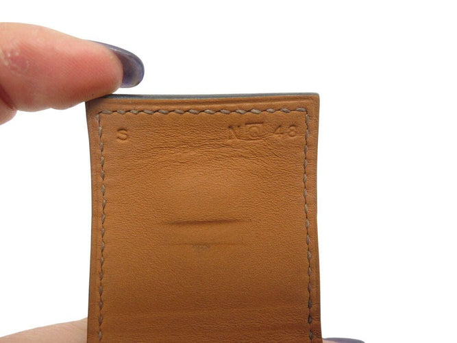 Collier bracelet HERMES collier de chien medor cdc 16cm cuir swift noir metal dore 58 Facettes 268024