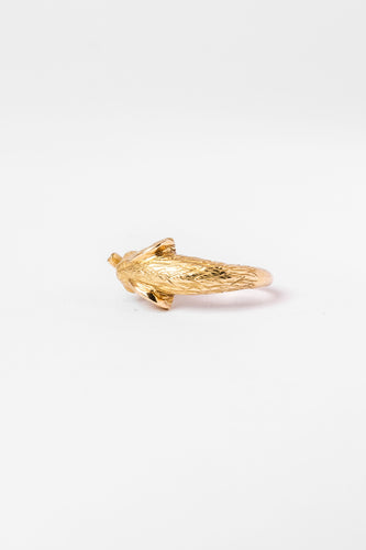 Bague JEAN ET PIERRE BELLIN Eléphant en or jaune et onyx