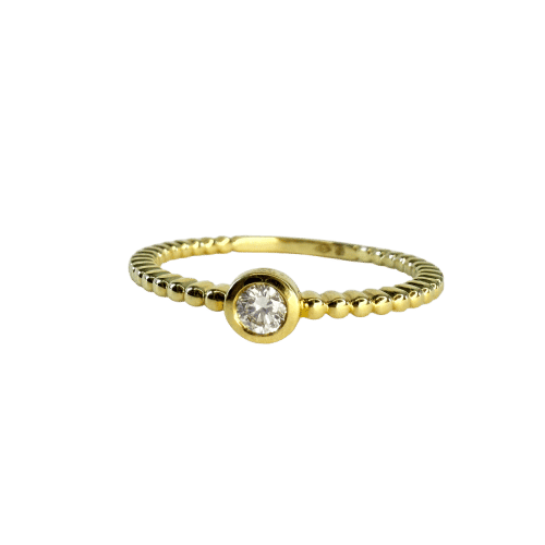 Bague 54 Bague Solitaire n°06 or jaune et diamant 58 Facettes INV006