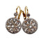 Boucles d'oreilles Dormeuses cible art déco or jaune et platine, diamants 58 Facettes A05769