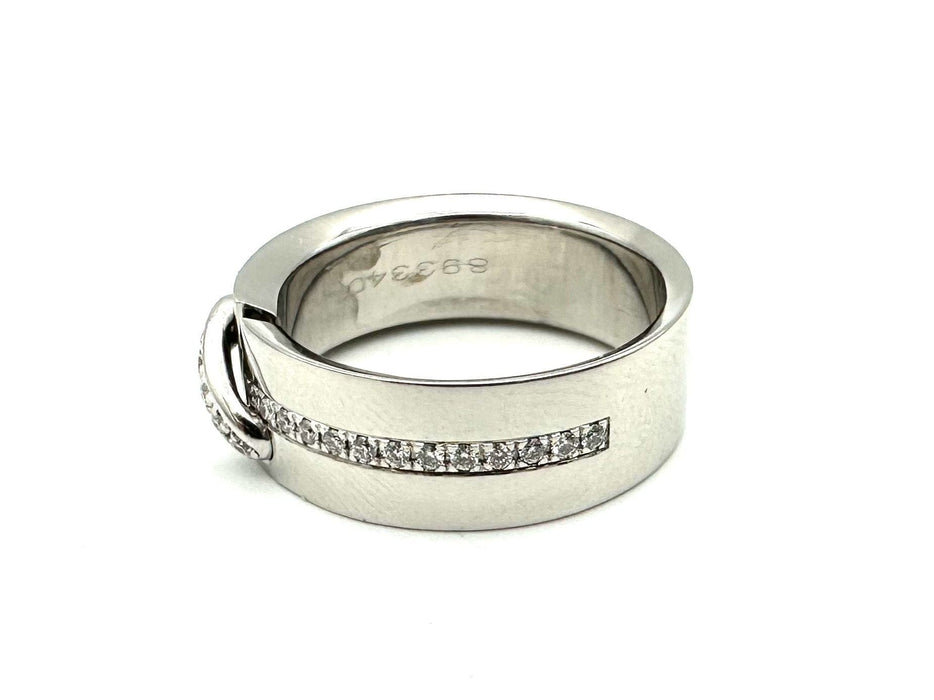 Bague 53 CHAUMET. Collection "Liens évidence", bague or blanc 18K et diamants 58 Facettes