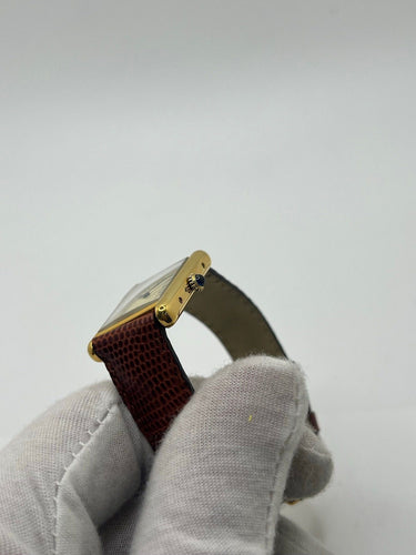 Montre Cartier - Montre Tank Must Vermeil grand modèle en vermeil et argent 58 Facettes