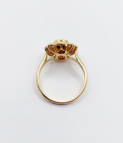 Bague 58 Bague marguerite art déco or saphir et diamants 58 Facettes A03969