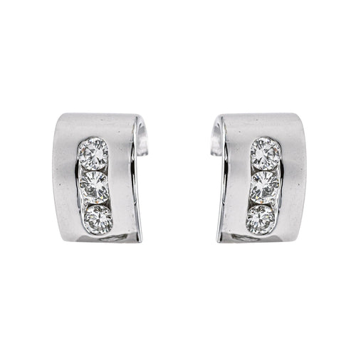 Boucles d'oreilles Boucles d'oreilles Puces Or blanc Diamant 58 Facettes 4221378RV