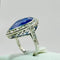 Bague Bague en platine avec diamants et tanzanite 58 Facettes 50281