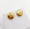 Boucles d'oreilles Puces d'oreilles art deco or jaune 18k diamants tailles anciennes (circa 1950) 58 Facettes A05930