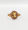 Bague marguerite antique citrine et perles en or rose 18k (circa 1900)