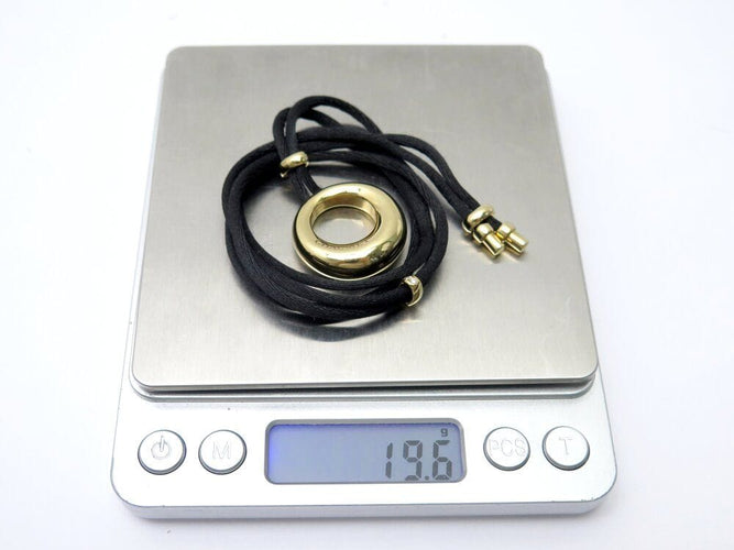 Collier collier CHAUMET pendentif anneau gm or jaune 18k 19gr & diamants 58 Facettes 265203