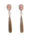 Boucles d'oreilles Boucles d'oreilles en Quartz Fumé, Agate Noire Ornées de Diamants de 0,32 Carat 58 Facettes