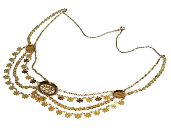 Collier À la découverte de l'élégance des années 1810 : le collier d'esclave en or français 58 Facettes 15128-0176