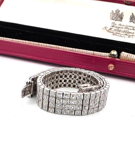 Bracelet Bracelet en platine avec diamants 7.50 ct 58 Facettes