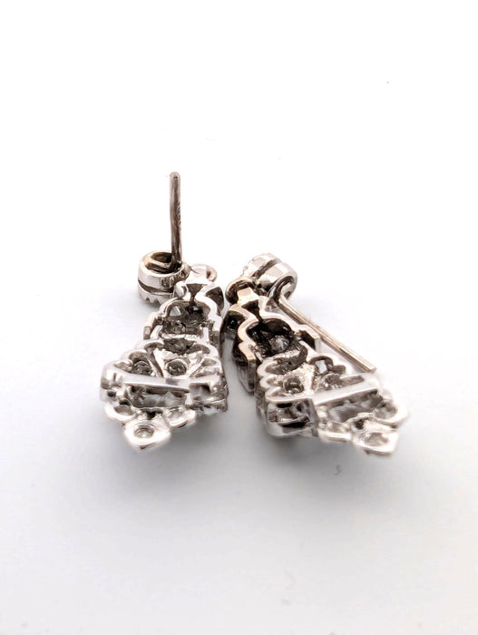 Boucles d'oreilles Boucles d'oreilles en or blanc et diamants 58 Facettes