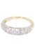 Ring 58 Yellow gold bangle ring with diamond paving 58 Facettes 083641