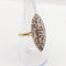 Bague 55.5 Bague marquise antique en or 18k et platine, diamants taille ancienne 1,75 ct 58 Facettes A06464