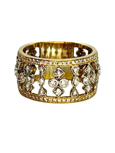 Bague 52 Bague ancienne or jaune et diamants 1,30 ct 58 Facettes 1125