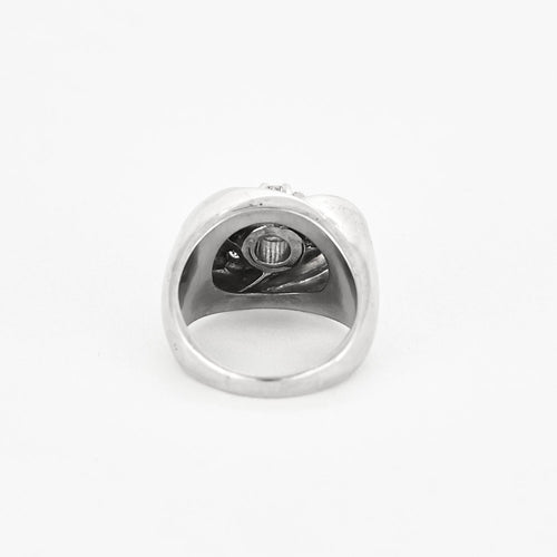Bague 51 Bague en or gris et diamants 58 Facettes GU173