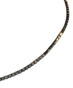 Collier rivière de diamants en or blanc 18k environ 3 ct