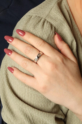 Bague 52 Bague Alliance Or blanc Diamant 58 Facettes 2282577CN