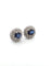 Boucles d'oreilles Boucles d'oreilles en or blanc 18 carats, ornées de saphirs et de diamants, collection 2021 P 58 Facettes