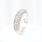 Bague 52 Bague en or blanc 18 carats pavée de diamants 58 Facettes VV1-C