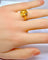 Bague 46.5 Bague en or jaune 18 carats et citrine 58 Facettes AB492