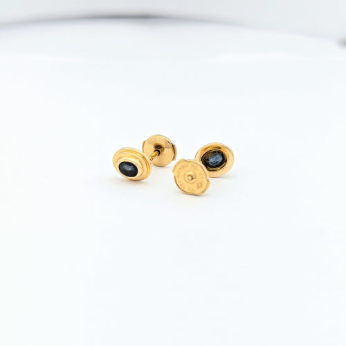 Boucles d'oreilles Boucles d'oreilles en or jaune et saphir 58 Facettes 30063