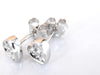 Boucles d'oreilles Boucles d'oreilles en or blanc avec un diamant taille brillant en forme de coeur 58 Facettes 2096