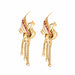 Boucles vintage or jaune rubis diamants 58 Facettes