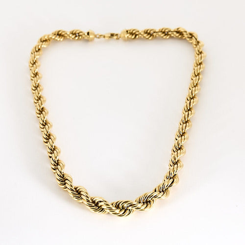 Collier Collier maille corde en or jaune 58 Facettes SL4916