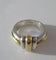 Bague 47 Christofle - Bague jonc vintage godrons en or 18k et argent 58 Facettes