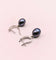 Boucles d'oreilles Boucles d'oreilles en or blanc diamants et perles grises 58 Facettes