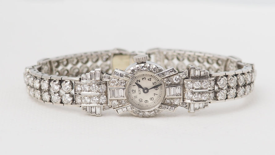 Montre 16cm Montre Ery en or platine et diamants 58 Facettes 32306