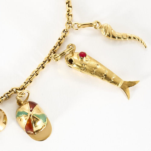 Collier Collier ras du cou en or jaune et charm's 58 Facettes SMA0304