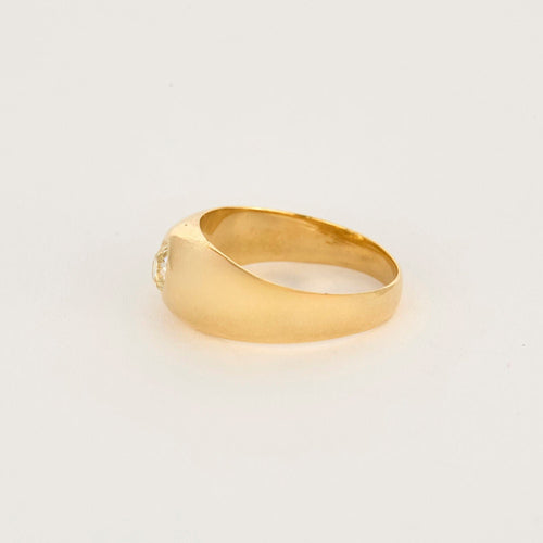 Bague 55.5 Bague jonc or jaune et diamant 58 Facettes THI01753