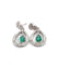 Boucles d'oreilles Boucles d’oreilles en platine avec émeraudes goutte et diamants 58 Facettes