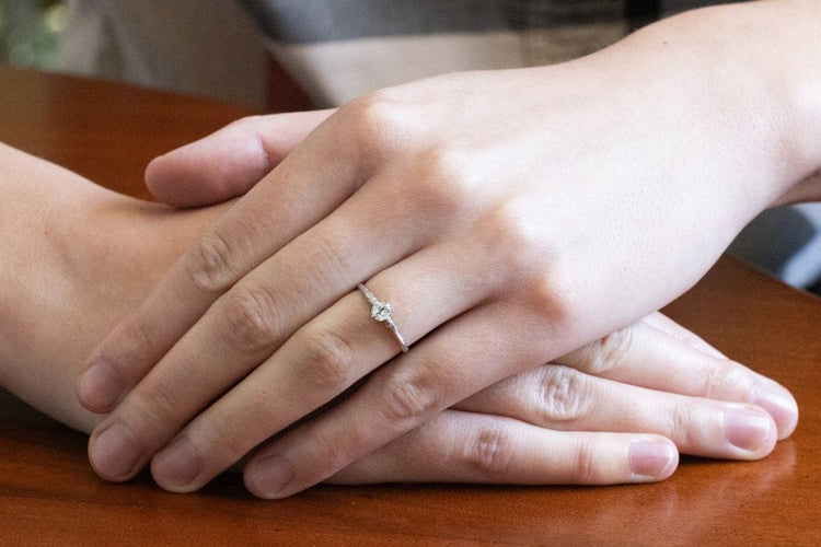 Bague 51 Bague en or blanc avec diamant taille ancienne de 0,25 ct. 58 Facettes 11219