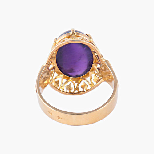 Bague 56 Bague Améthyste cabochon 58 Facettes AB592