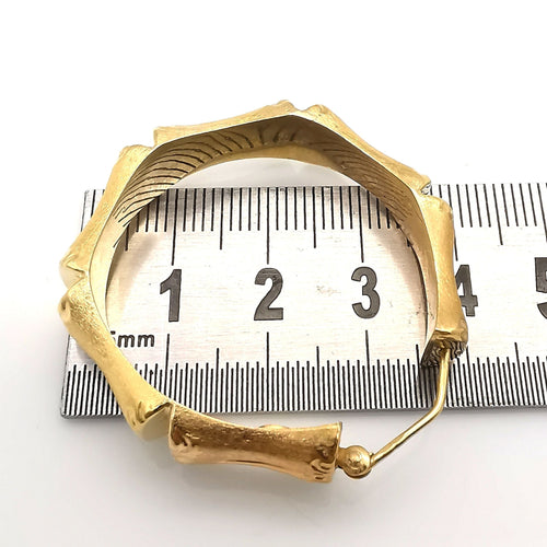 Boucles d'oreilles Boucles d'oreilles créoles bambous en or 58 Facettes