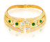 Collier ASPARAD Monte Carlo, collier torque semi-rigide en or jaune émeraudes et diamants 58 Facettes 259084