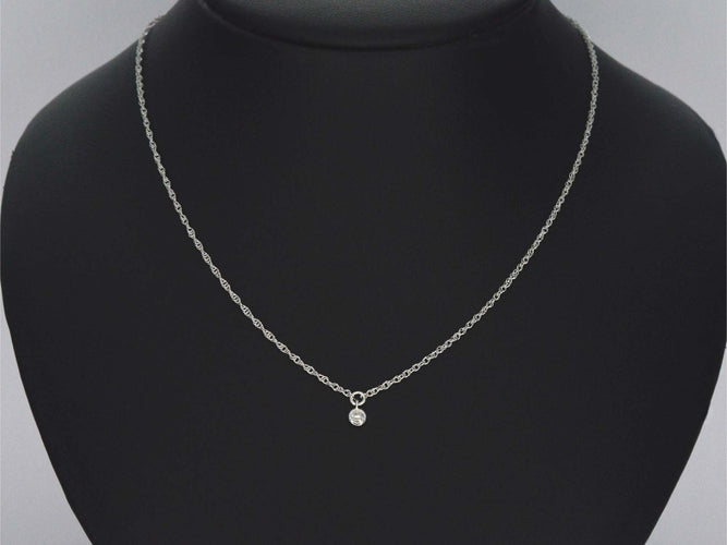 White gold necklace with diamond 58 Facettes 2352